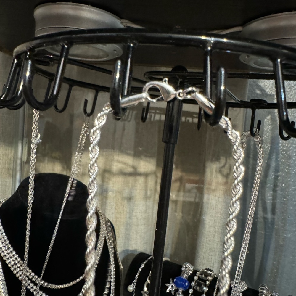 Crystal With Silver Rose Pattern - image 3